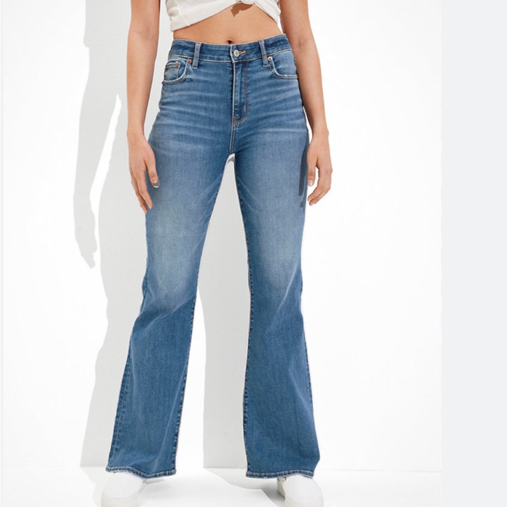 Y2K  NEW AMERICAN EAGLE REAL FLARE JEANS 4REG🔥